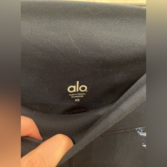 Alo Yoga High Waist Airbrush Legging Dark Crystal Blue Extra Small - Picture 4 of 4
